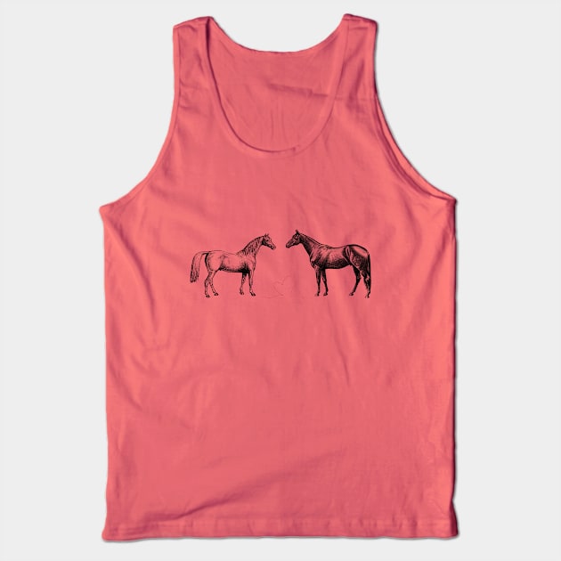 TWO HORSES Tank Top by Biophilia